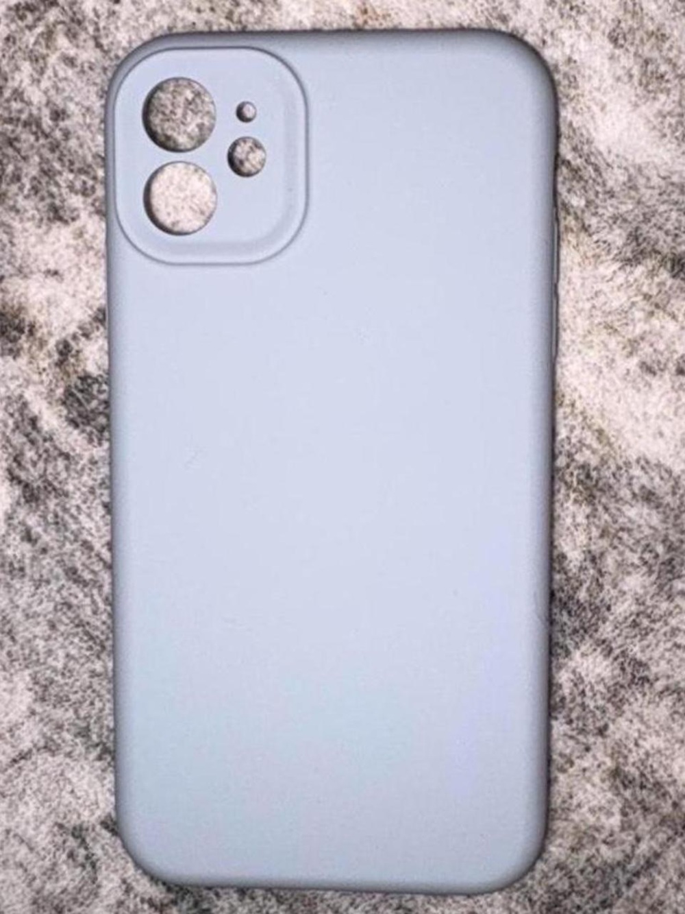 Soft-Touch Light Blue Silicone Phone Case — Slim Protective Cover
